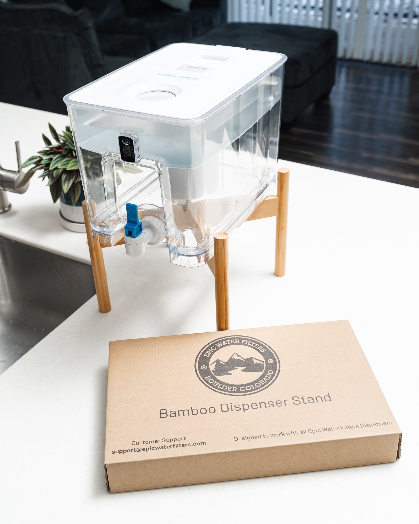 Dispenser Bamboo Stand