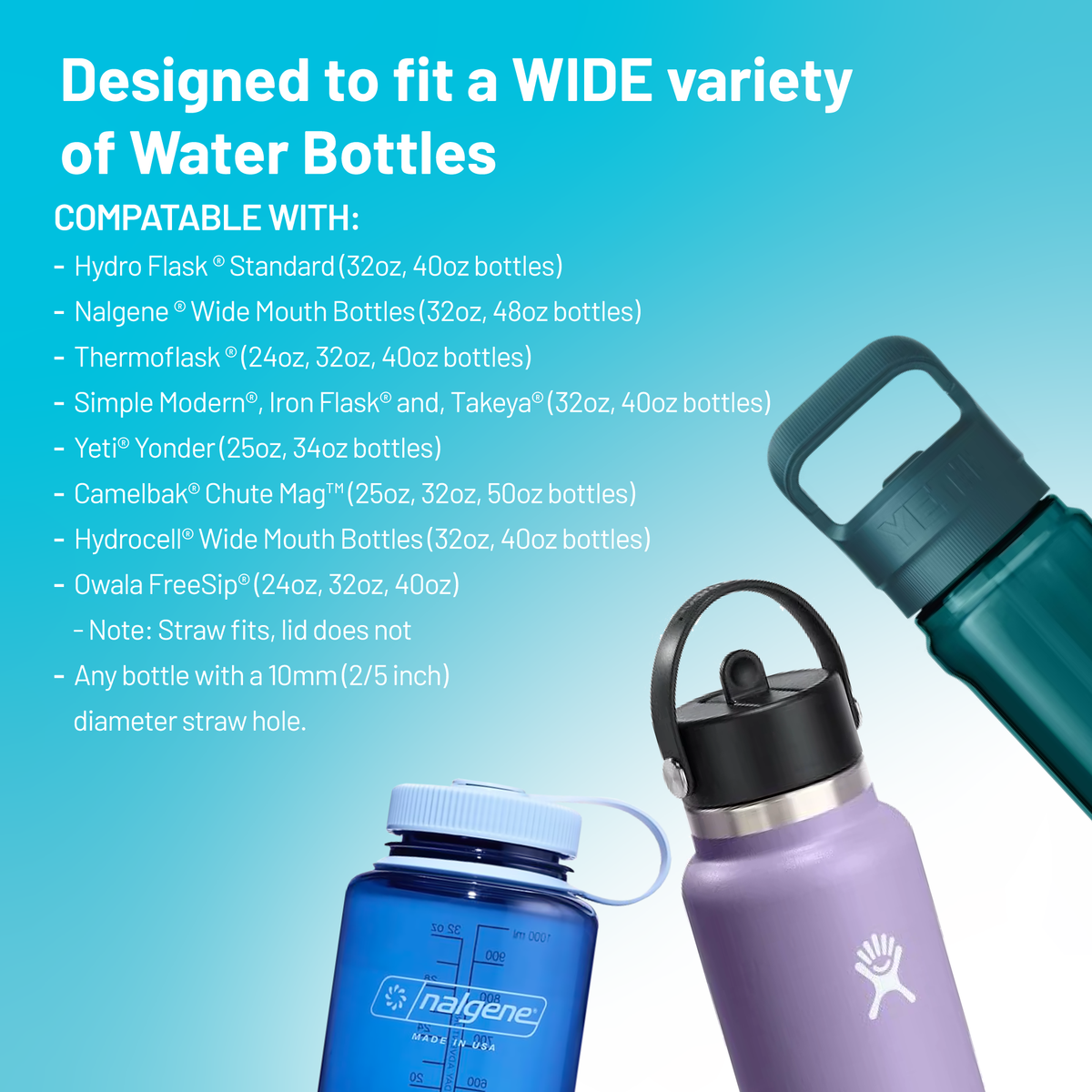 The Answer 2.0 | Compatible With Hydro Flask, Nalgene, and More!