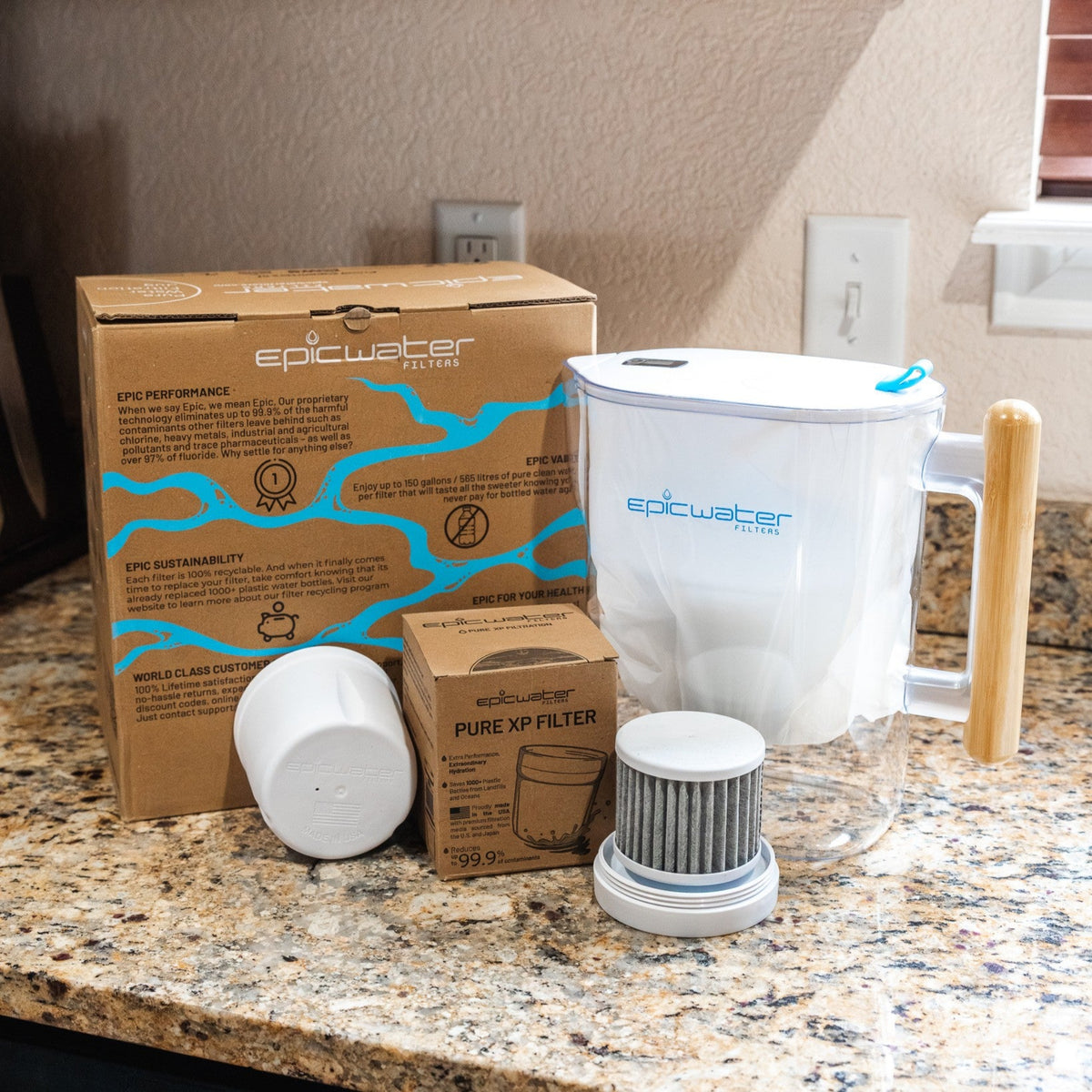 Pure XP Water Filter Pitcher | Reduces Fluoride, PFAS, & Parasites