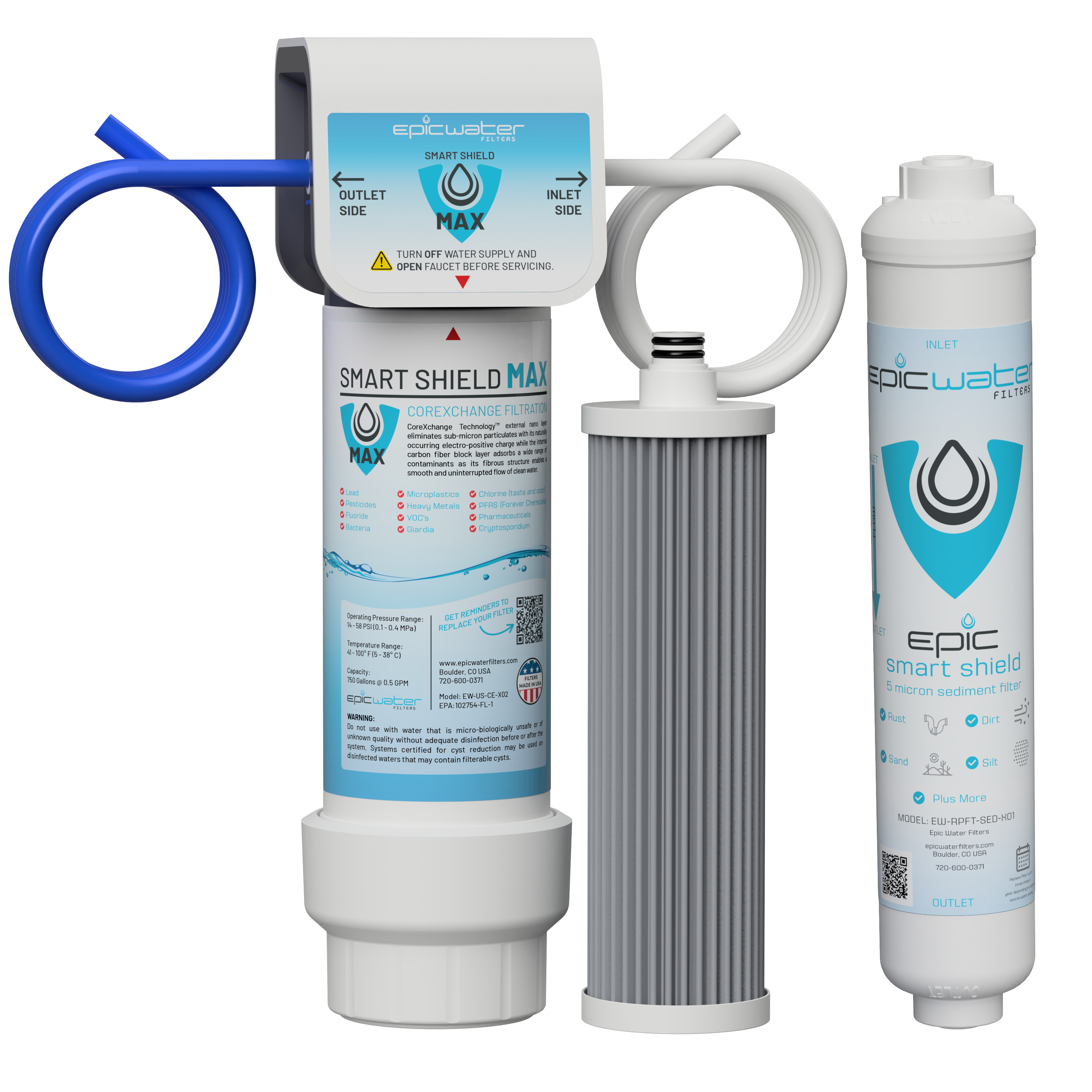 Epic Smart Shield Max + Sediment Filter Bundle