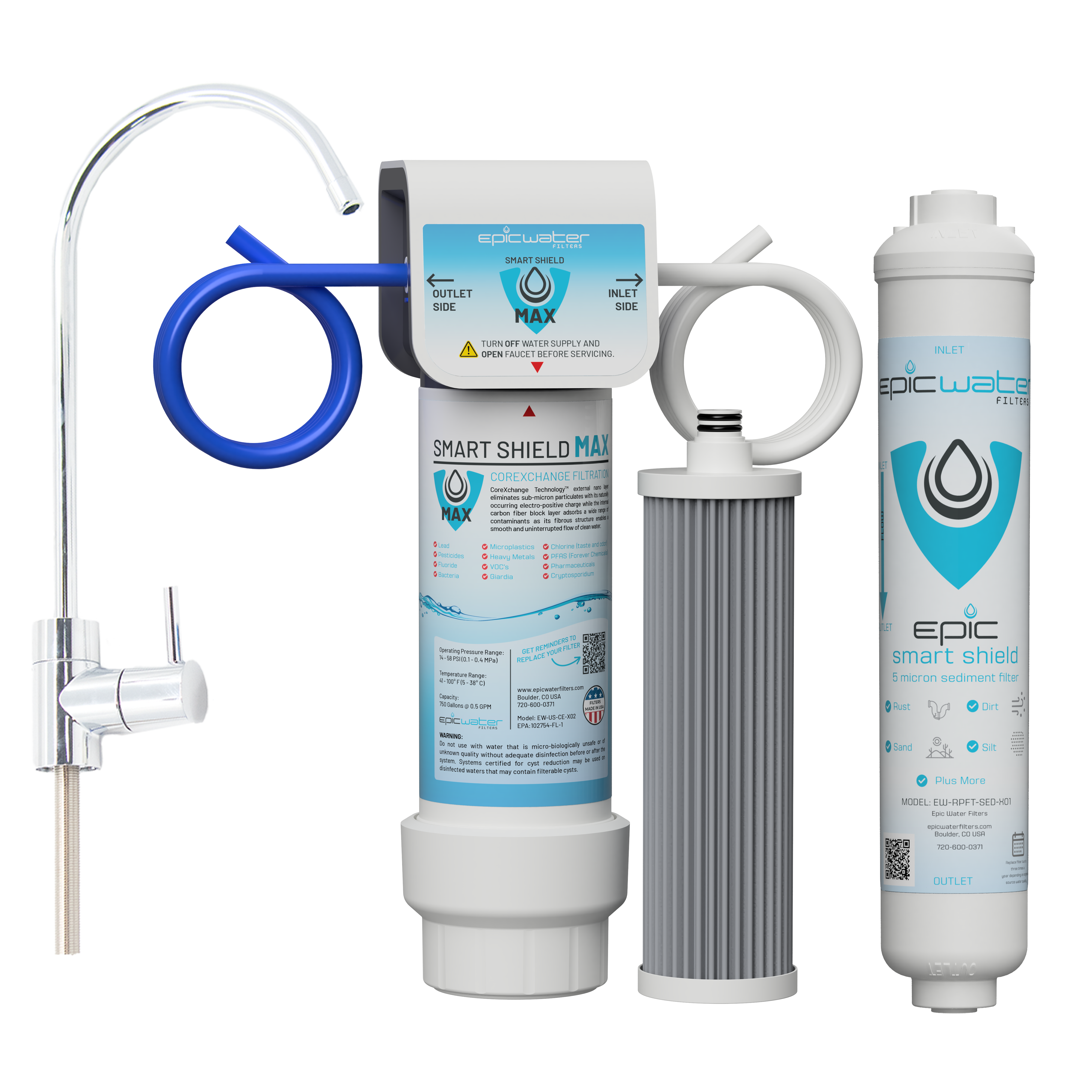 Epic Smart Shield Max with Dedicated Faucet + Sediment Filter