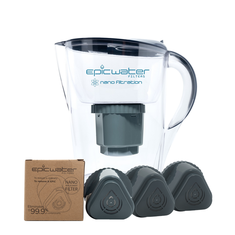 Epic Nano Water Filter Pitcher Bundle Removes Bacteria & Virus