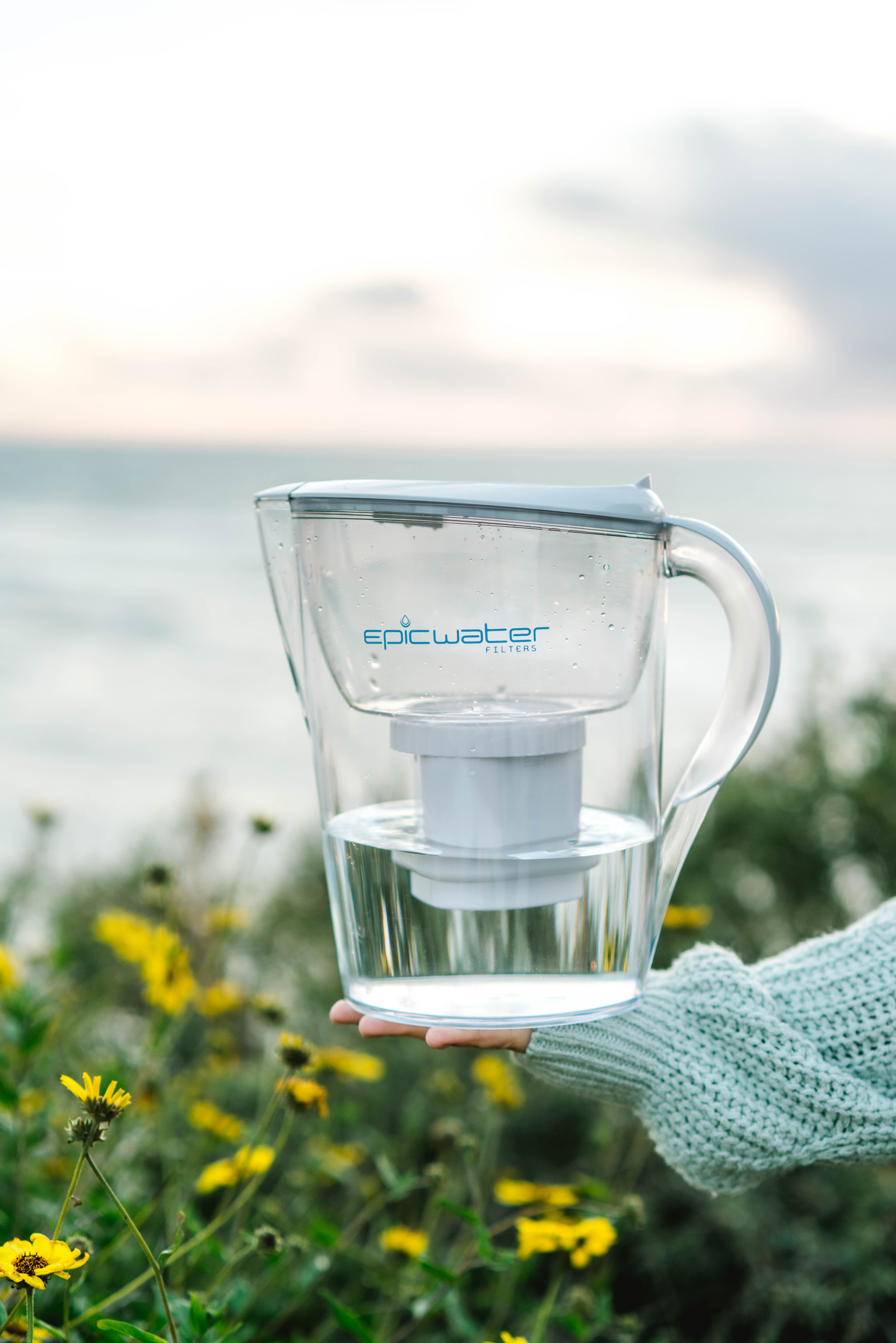 Water filter pitcher used to reduce PFAS in drinking water