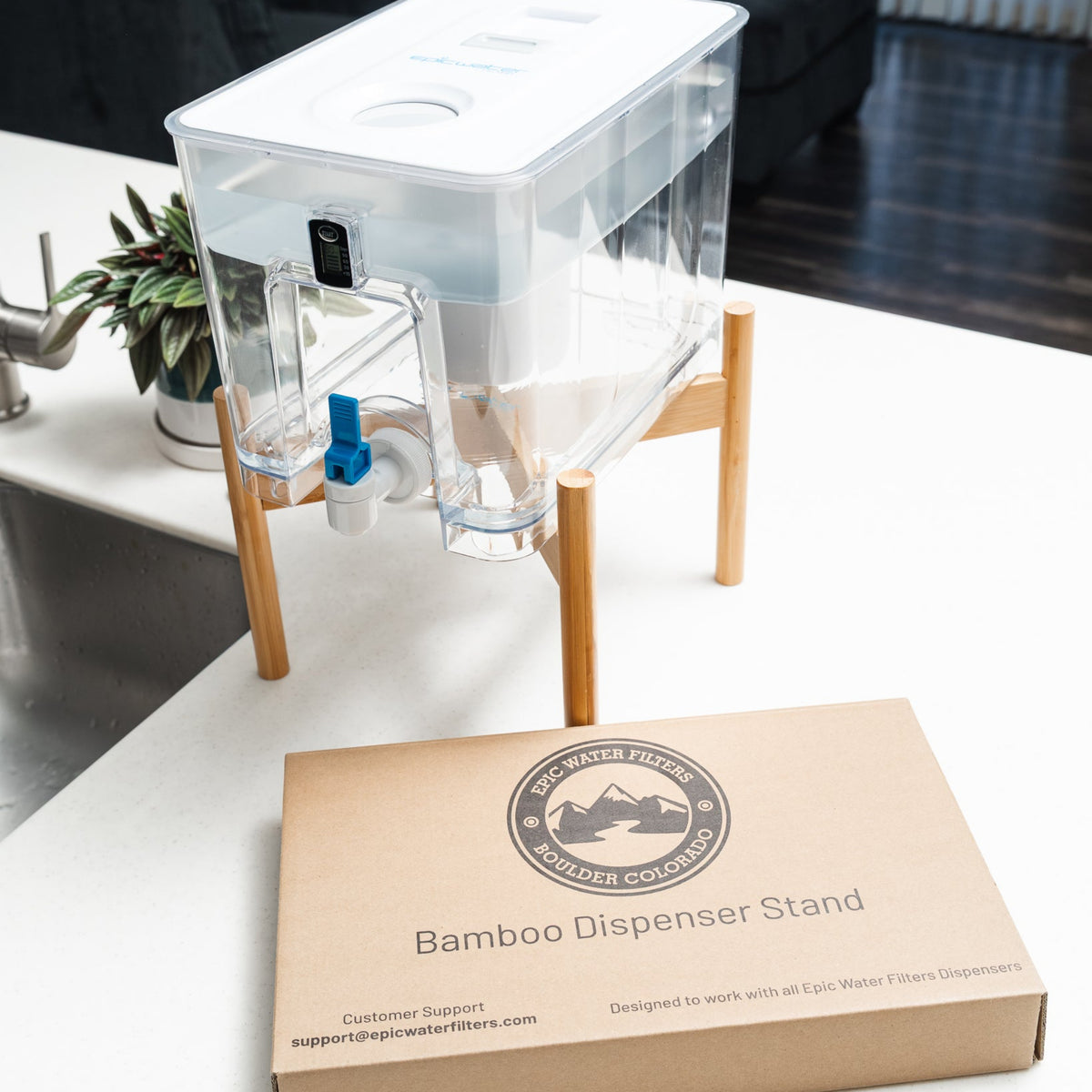 Supporto in bambù per dispenser