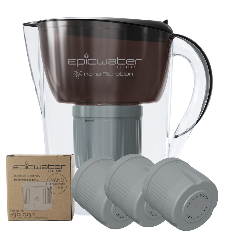 Epic Nano Water Filter Pitcher Bundle Removes Bacteria & Virus