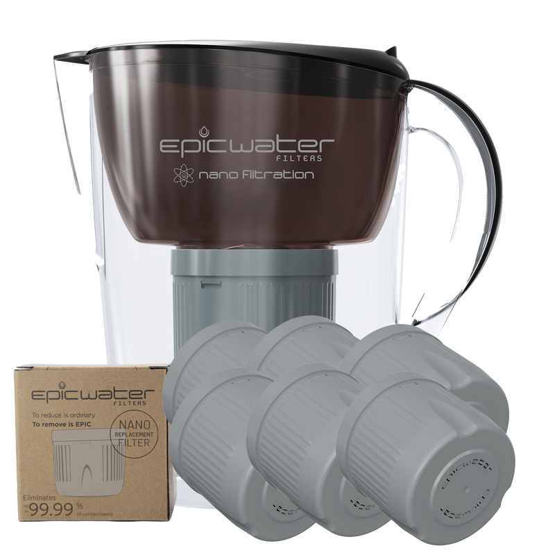 Epic Nano Water Filter Pitcher Bundle Removes Bacteria & Virus