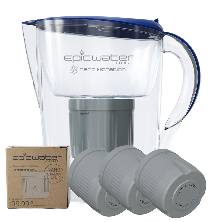 Epic Nano Water Filter Pitcher Bundle Removes Bacteria & Virus