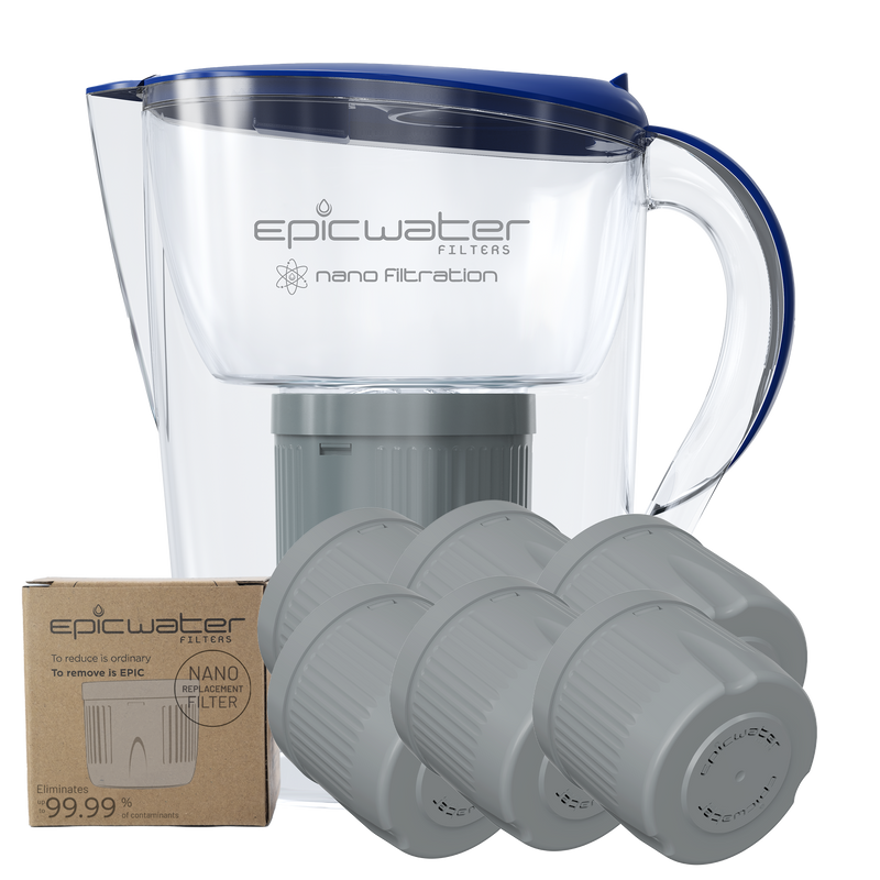 Epic Nano Water Filter Pitcher Bundle Removes Bacteria & Virus