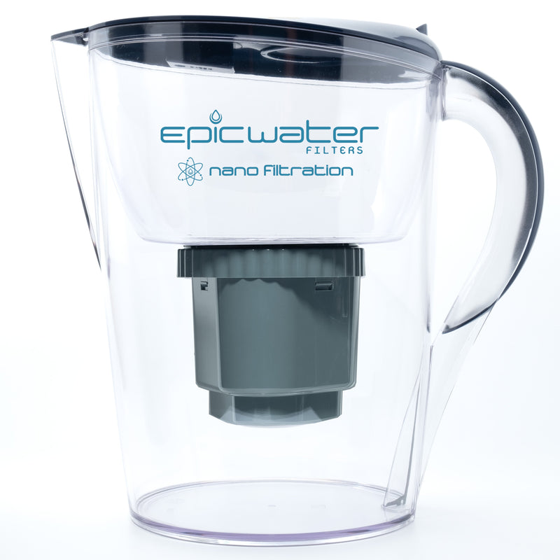Epic Nano Water Filter Pitcher Navy Blue Removes Bacteria & Virus